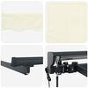 vidaXL Tenda Retrattile Crema 400 &times; 300 cm Poliestere e Alluminio