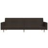 vidaXL Divano Letto a 2 Posti con Poggiapiedi Marrone Scuro in Tessuto