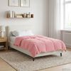 vidaXL Duvet Invernale Trapuntato Rosa 140 x 220 cm Microfibra