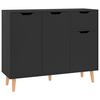vidaXL Credenza Nero Lucido 90x30x72 cm in Legno Multistrato