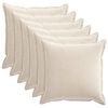 vidaXL Federa 6 pz HOUTEN Crema 70 x 70 cm Tessuto Chenille