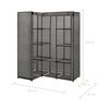 vidaXL Armadio Angolare Grigio 130x87x169 cm