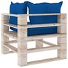 vidaXL Set Salotto Giardino su Pallet Cuscini 5 pz in Legno di Pino
