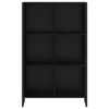 vidaXL Armadio per Libri Rovere Nero 99.5 x 30 x 108.5 cm