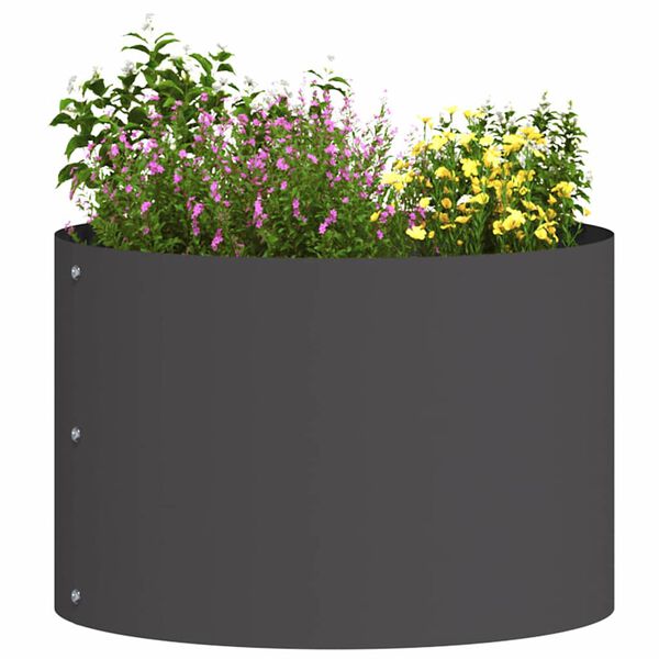 vidaXL Vaso da giardino Nero 30 x 30 x 20 cm Acciaio