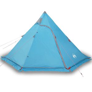 vidaXL Tenda da Campeggio Tipi per 5 Persone Blu Impermeabile