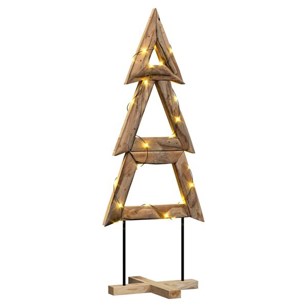 vidaXL Albero di Natale Marrone 149,5 cm Legno massello di teak