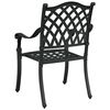 vidaXL Sedia da Giardino 2 pcs Nero 56 x 55 x 92.5cm Alluminio