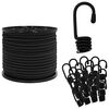 vidaXL Corde Bungee con Ganci 8 mm Nero PP e gomma