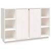 vidaXL Credenza Bianca 120x35x80 cm in Legno Massello di Pino