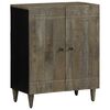 vidaXL Credenza Grigio Chiaro 60x33,5x75 cm in Legno Massello di Mango