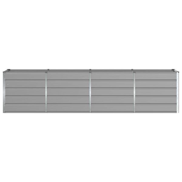 vidaXL Fioriera Grigio chiaro 240 x 80 x 75 cm Acciaio