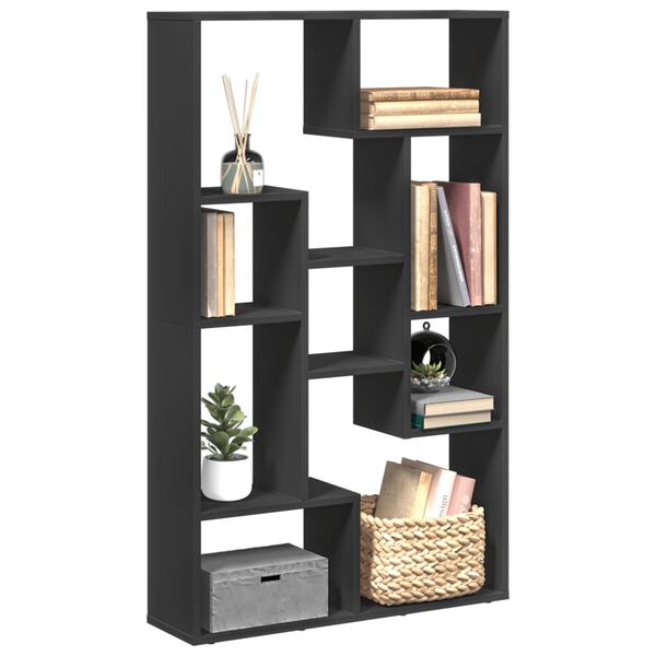 vidaXL Libreria Nera 72x20x120 cm in Truciolato