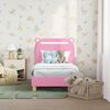 vidaXL Struttura letto per bambini con testata Rosa 70 x 140 cm