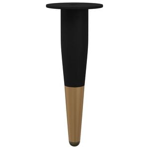 vidaXL Piedini per mobili 2 pz Nero e Oro &Oslash; 40 x 98 mm Ferro