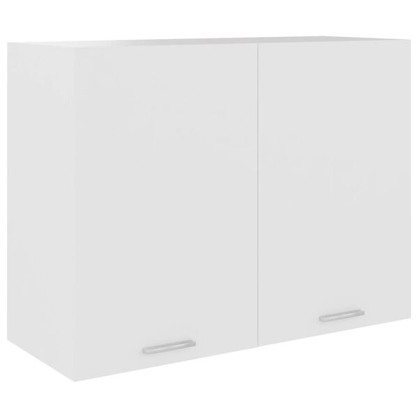 vidaXL Mobile Pensile “Lyon” Bianco 80x31x60 cm in Legno Multistrato
