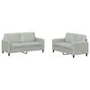 vidaXL Set di Divani 2 pz Grigio Chiaro in Velluto