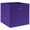 vidaXL Scatole Portaoggetti 10pz Viola 32x32x32 cm Tessuto