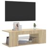 vidaXL Mobile Porta TV con Luci LED Rovere Sonoma 90x39x30 cm