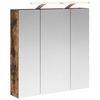 vidaXL Mobiletto per specchio da bagno Rovere fum&eacute; 70 x 14,5 x 70 cm