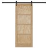 vidaXL Porta scorrevole ORKDAL Marrone 83 x 211 cm Pino massello