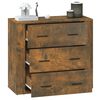 vidaXL Credenza Rovere Fumo 80x33x70 cm in Legno Multistrato