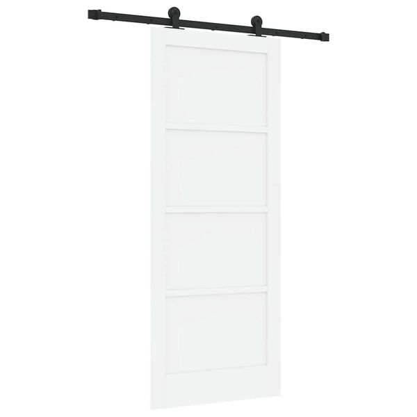 vidaXL Porta scorrevole ORKDAL Bianco 83 x 202 cm Pino massello