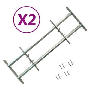 vidaXL Grate per Finestre Regolabili 2 pz 1000-1500 mm