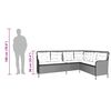 vidaXL Divano da Giardino con Cuscini a L Grigio Chiaro in Polyrattan
