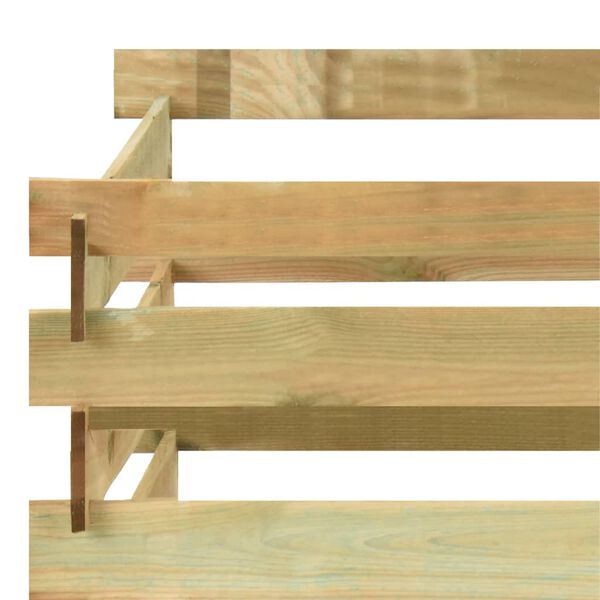 vidaXL Compostiera da Giardino a Doghe 100x100x80cm in Pino Impregnato