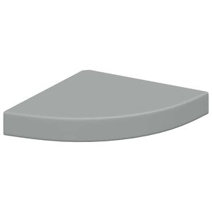 vidaXL Scaffale Angolare a Parete Grigio 25x25x3,8 cm in MDF