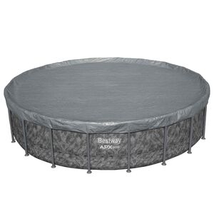 Bestway Copertura per piscina &Oslash;6,1 m Rotondo Poliestere Grigio