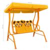 vidaXL Dondolo a Panchina per Bambini Giallo 115x75x110 cm in Tessuto