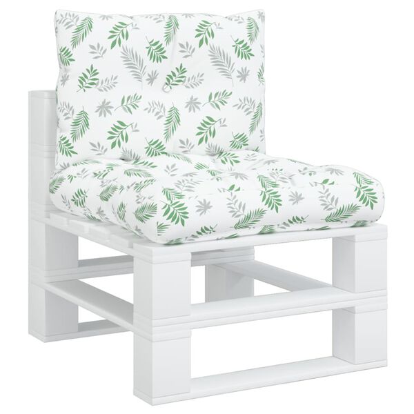 vidaXL Cuscini per Pallet 2 pz Motivo a Foglie in Tessuto Oxford