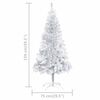 vidaXL Albero di Natale Preilluminato con Palline Argento 150 cm PET