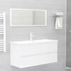 vidaXL Set Mobili da Bagno 2 pz Bianco Lucido in Legno Multistrato