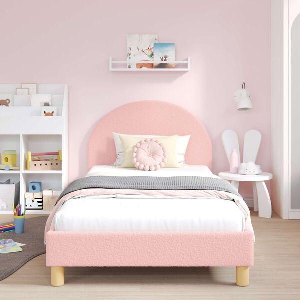 vidaXL Struttura letto bambini con testata Rosa 90 x 190 cm