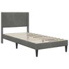 vidaXL Struttura letto con materasso Grigio scuro 90 x 200 cm Velluto