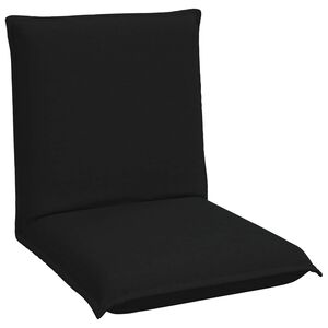 vidaXL Sedia da Pavimento Nero 54 x 64 x 59 cm Tessuto