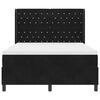 vidaXL Letto con Box Springs LED e Materasso Nero 140 x 200 cm Velluto