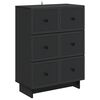vidaXL Mobile con Cassetti Nero 66 x 34,5 x 90 cm Legno ingegnerizzato