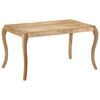 vidaXL Tavolo da Pranzo in Legno Massello di Mango 135x75x76 cm