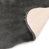 vidaXL Tappeto 65x95 cm Pelliccia di Coniglio Sintetica Grigio Scuro
