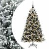 vidaXL Albero di Natale Artificiale con Palline 240 cm 300 LED