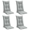 vidaXL Cuscini Sedia Schiena Alta 4 Grigio M&eacute;lange 120x50x7 Tessuto