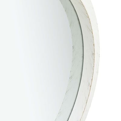 vidaXL Specchio da Parete con Cinghia 60 cm Bianco