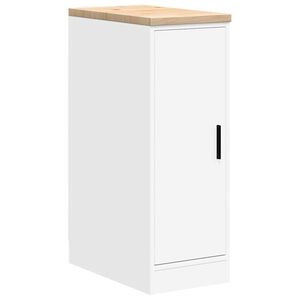 vidaXL Armadietto da Garage Bianco 30x51x85 cm Legno Massello di Pino