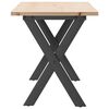 vidaXL Tavolino Salotto Telaio a X 110x40x45 cm Legno Pino e Acciaio