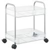 vidaXL Carrello Portaoggetti a 2 Livelli 37x28x43,5 cm in Acrilico
