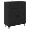 vidaXL Credenza Rovere Nero 69,5 x 34 x 90 cm Legno multistrato